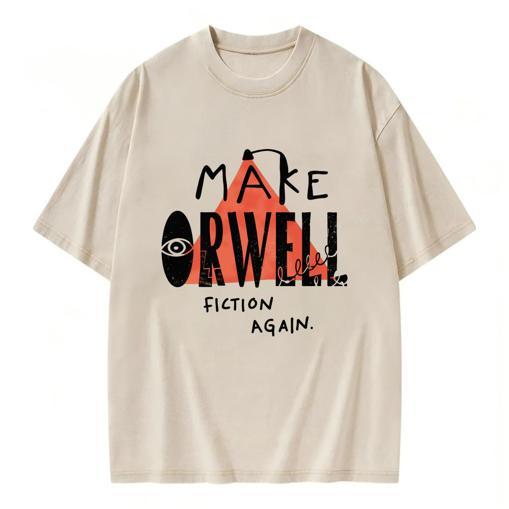 Unisex Washable T-shirt Red Triangle With Black Text