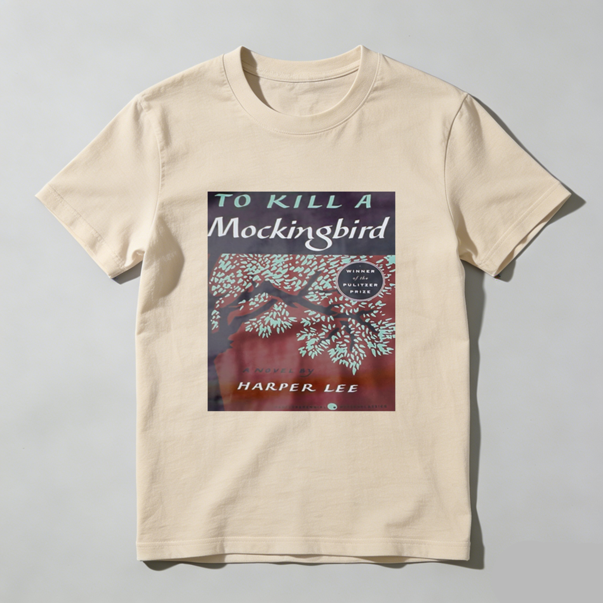 To Kill A Mockingbird Book Cover tshirt 100% cotton