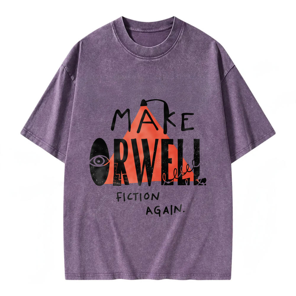 Unisex Washable T-shirt Red Triangle With Black Text