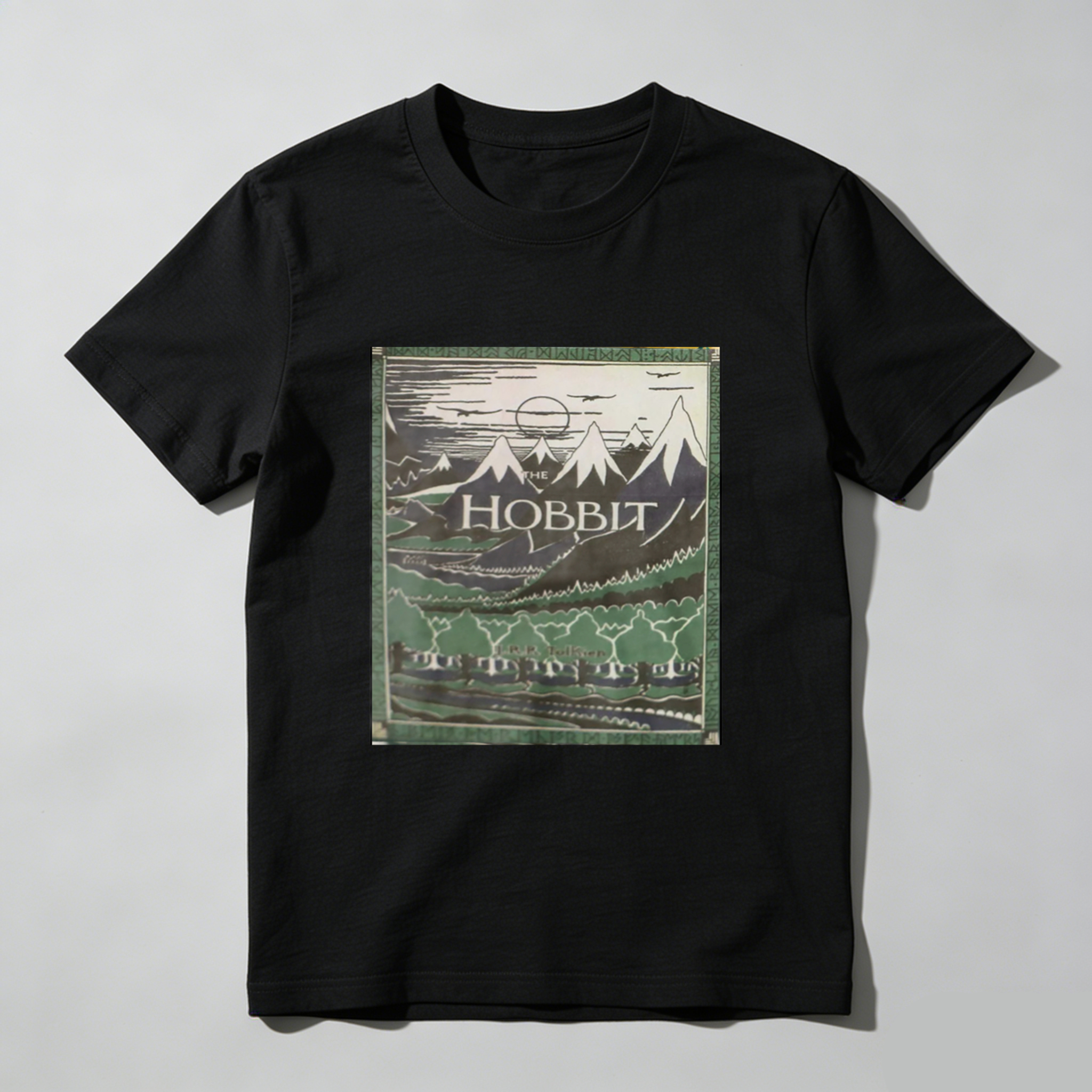 Hobbit Map Design Artwork Print tshirt 100% cotton