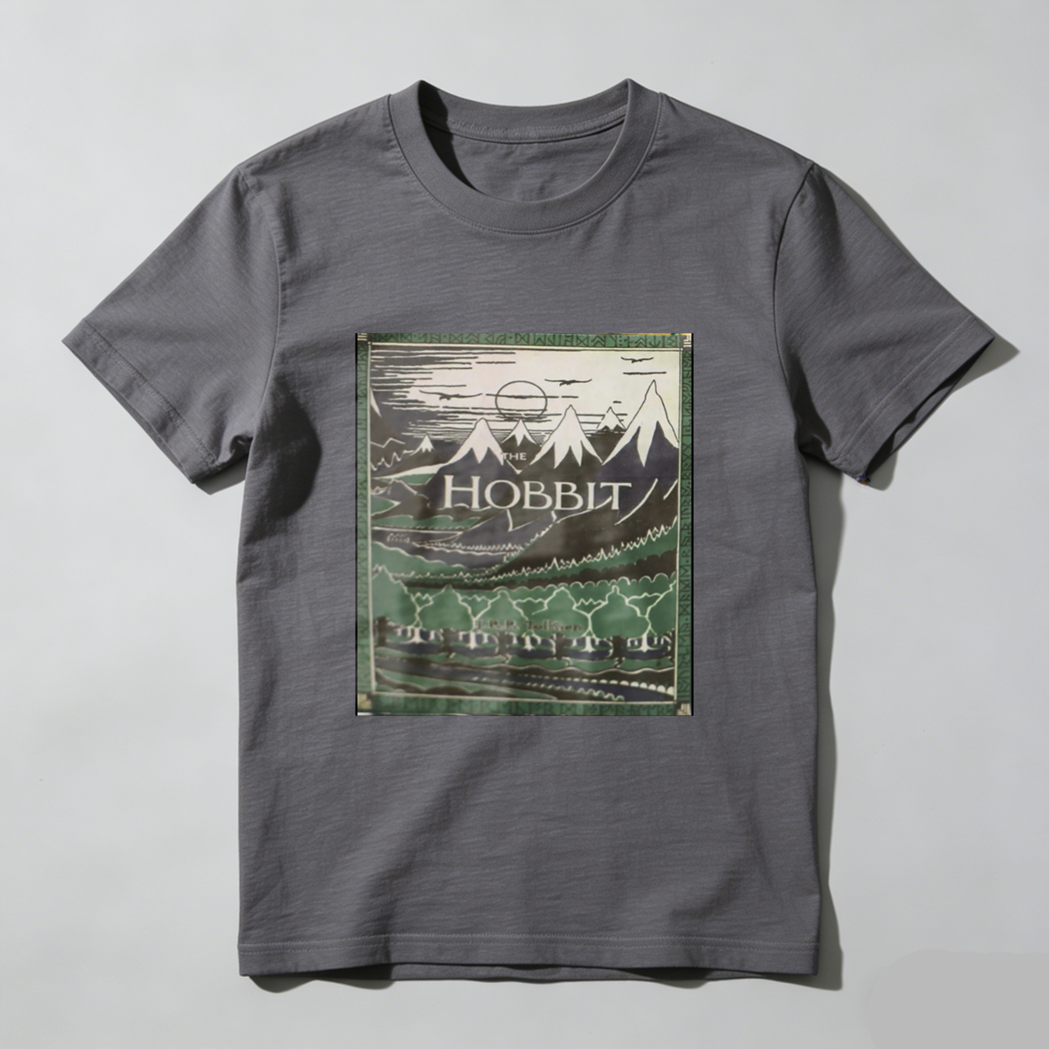 Hobbit Map Design Artwork Print tshirt 100% cotton