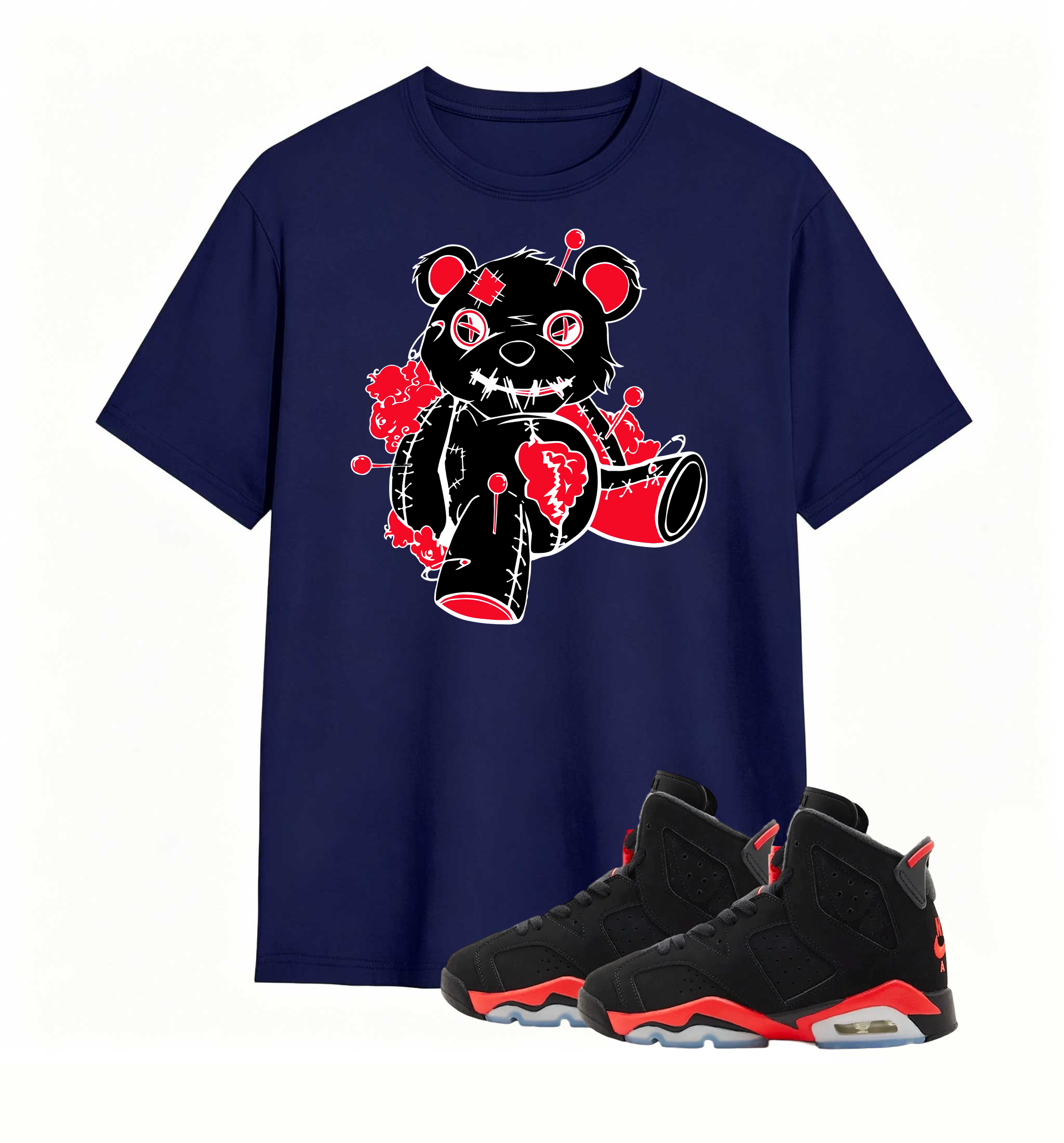 Pin-Stuck Voodoo Bear Tee Air Jordan 6 Infrared