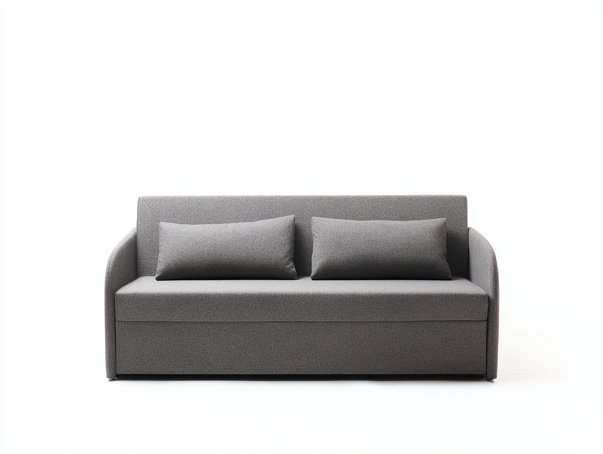 Divano a due posti in tessuto 140x90x85 cm - grigio chiaro - design essenziale per soggiorno-Casagobay