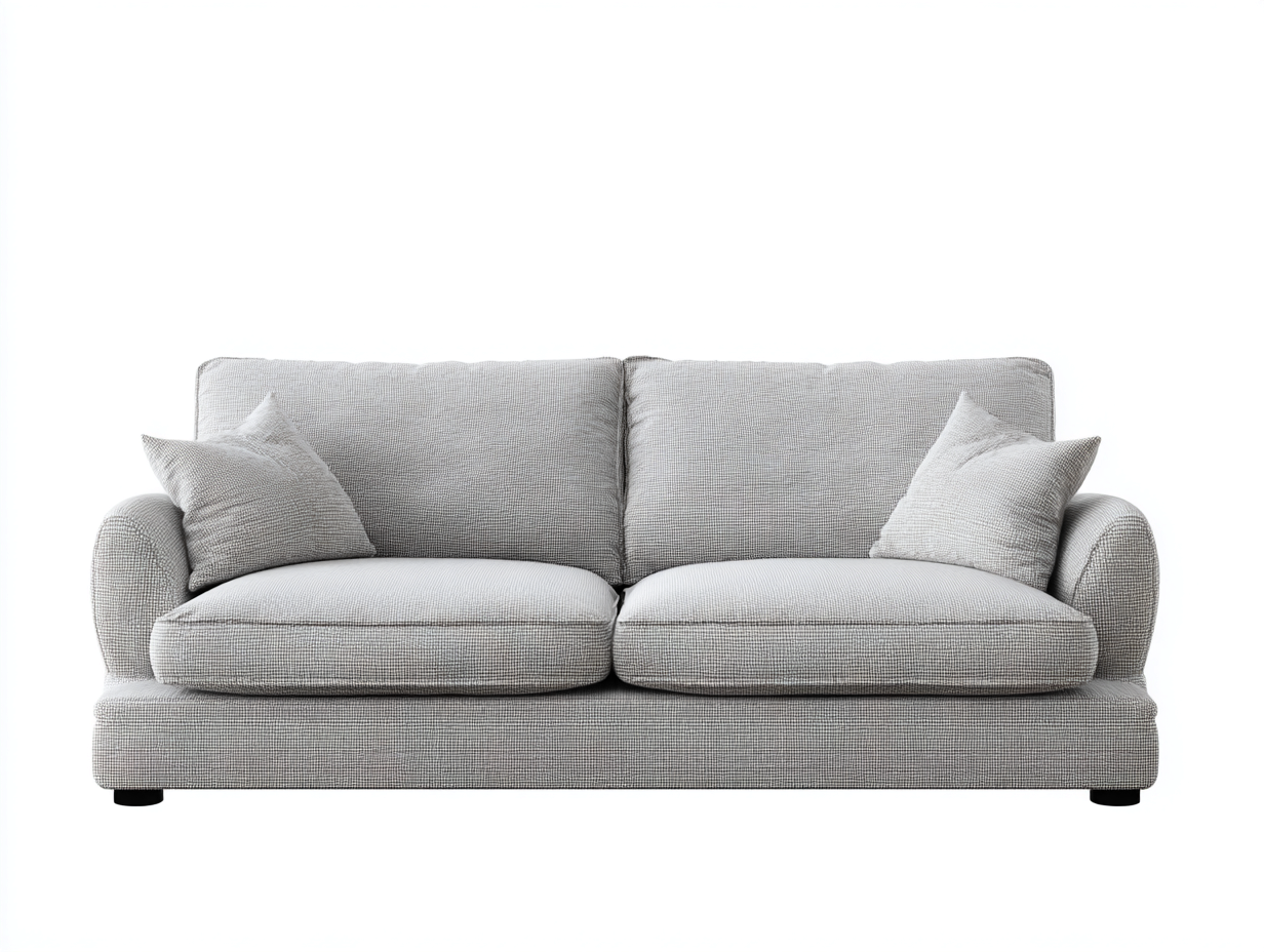 Divano a due posti in tessuto 180x90x85cm - grigio chiaro - design moderno per soggiorno-Casagobay