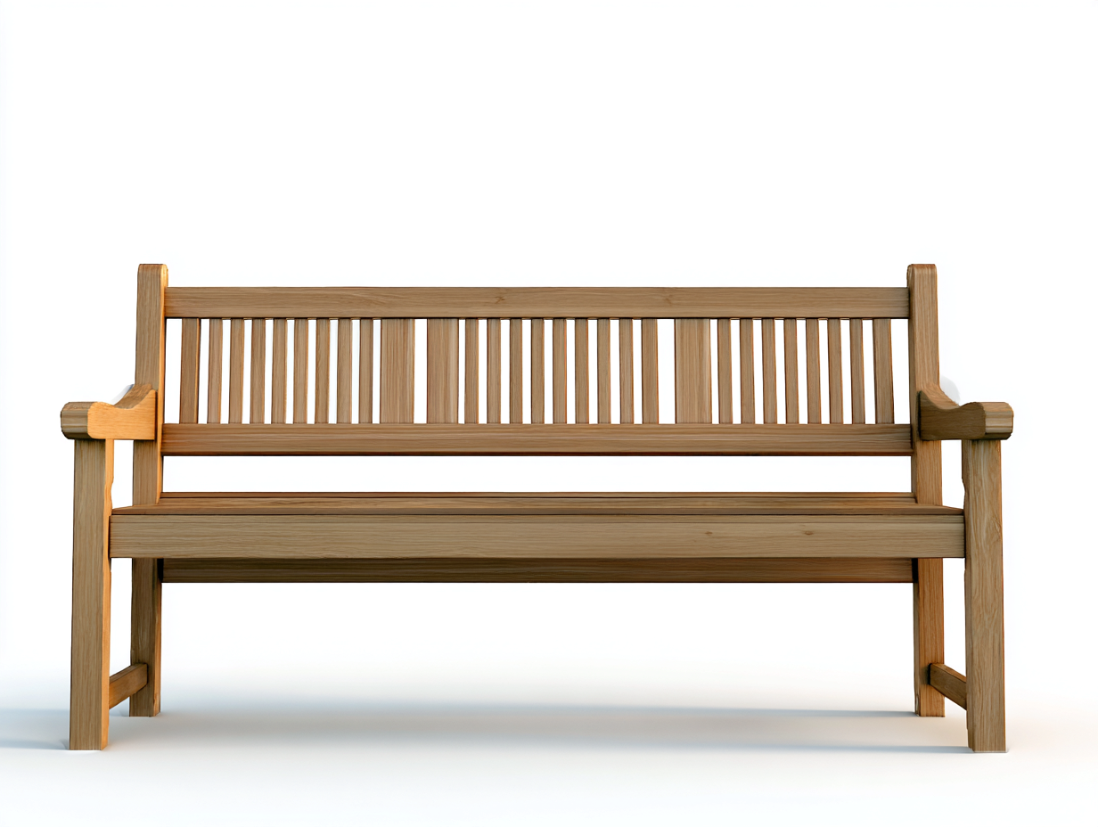 Panca da giardino in legno massello 180x55x90cm - legno naturale - design classico per esterni-Casagobay