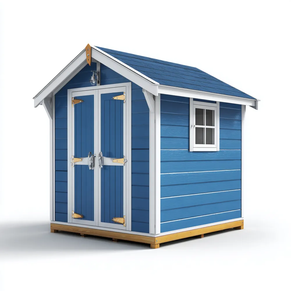 Gartenhaus Holz 240x180x210 cm – Blau – Klassisches Design