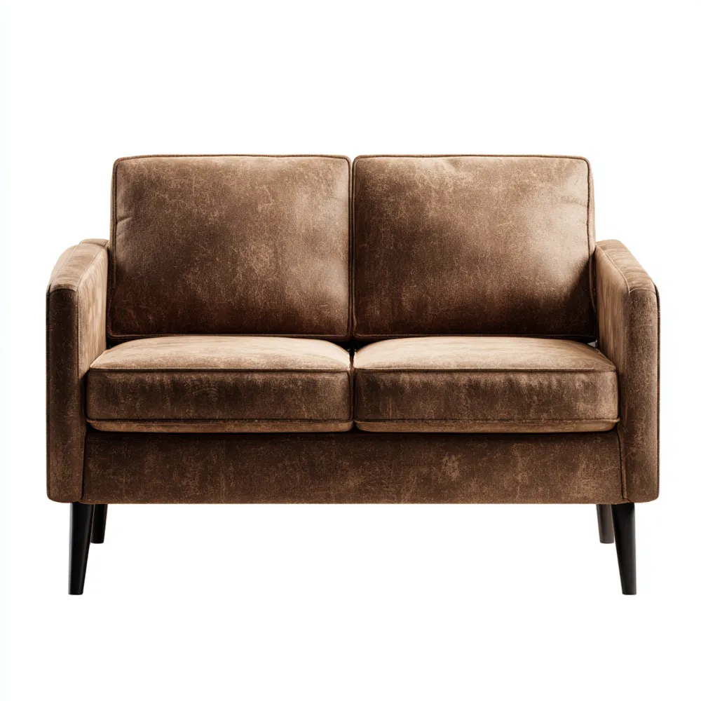 2-Sitzer-Sofa Wildleder 150x85x80 cm - Braun - Modernes Design-Softanivo