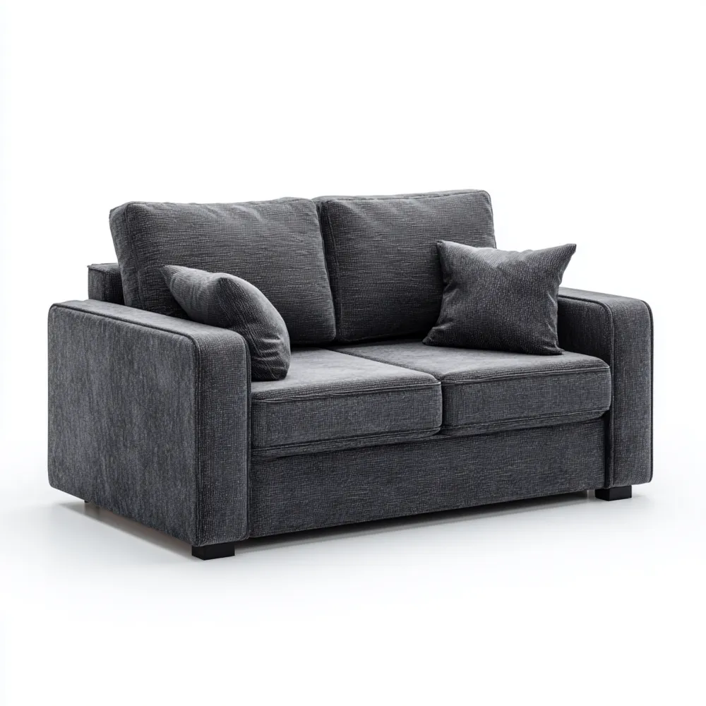 2-Sitzer-Sofa Stoff 150x85x90 cm – Dunkelgrau – Moderner Stil-Softanivo