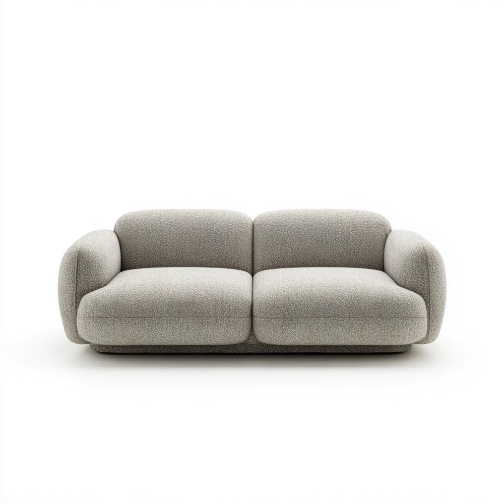 2-Sitzer-Sofa Stoff 200x100x85 cm – Hellgrau – Modernes Design-Softanivo