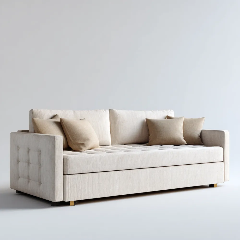 2-Sitzer-Sofa Stoff 200x90x80 cm – Beige – Modernes Design-Stoneivano