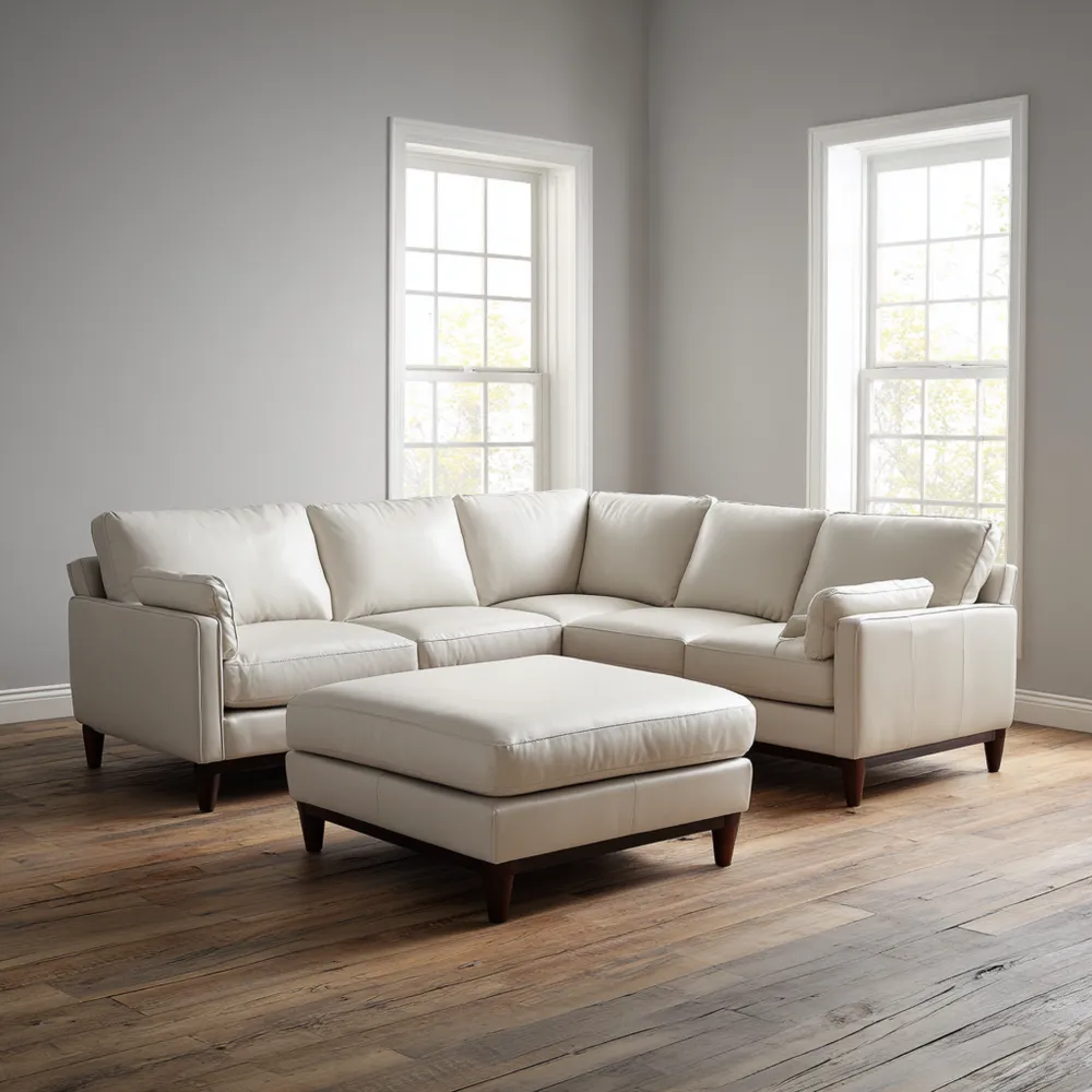 Ecksofa-Set Leder 250x200 cm – Creme – Modernes Design-Stoneivano