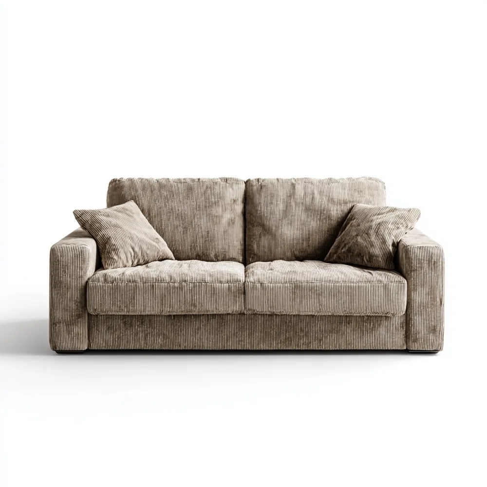 2-Sitzer-Sofa Cordmaterial 200x90x75 cm - Beige - Moderner Stil-Easeivor