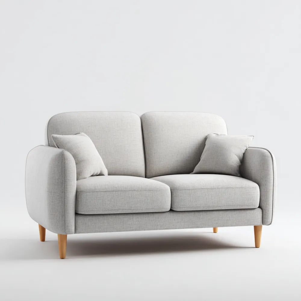 2-Sitzer-Sofa 150x85x90 cm – Hellgrau – Skandinavisches Design-Easeivor