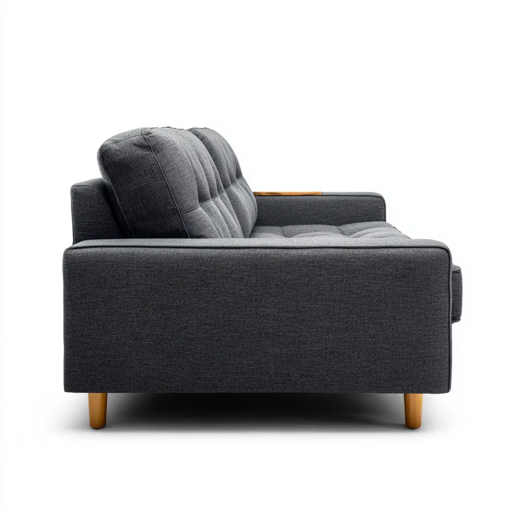 2-Sitzer-Sofa Stoff 180x85x75 cm – Dunkelgrau – Skandinavisches Design-Easeivor