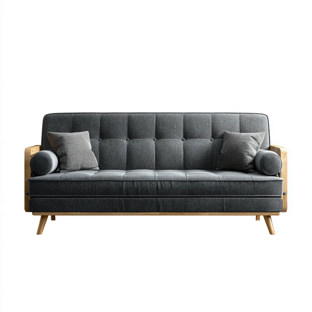 2-Sitzer-Sofa Stoff 200x85x90 cm – Dunkelgrau – Skandinavisches Design-Easeivor