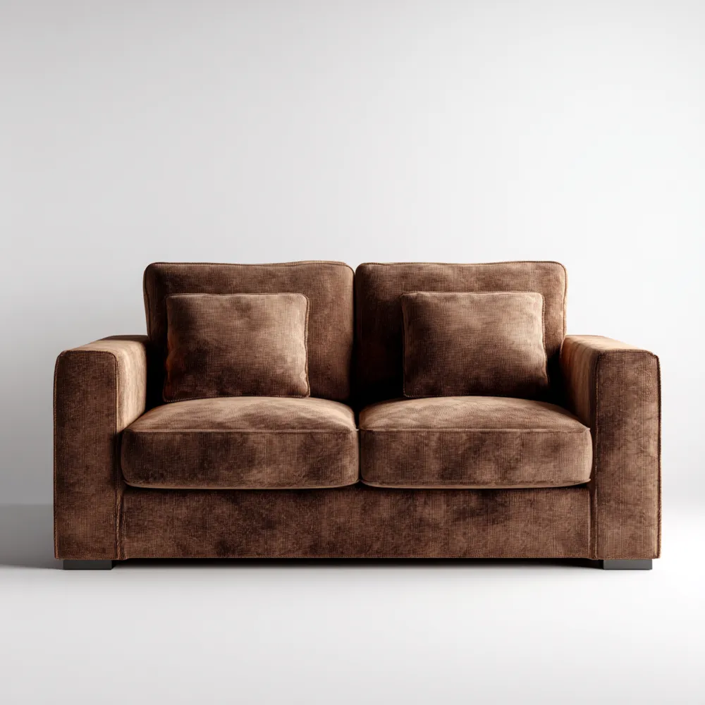 2-Sitzer-Sofa Samtstoff 150x85x75 cm – Braun – Modernes Design-Easeivor