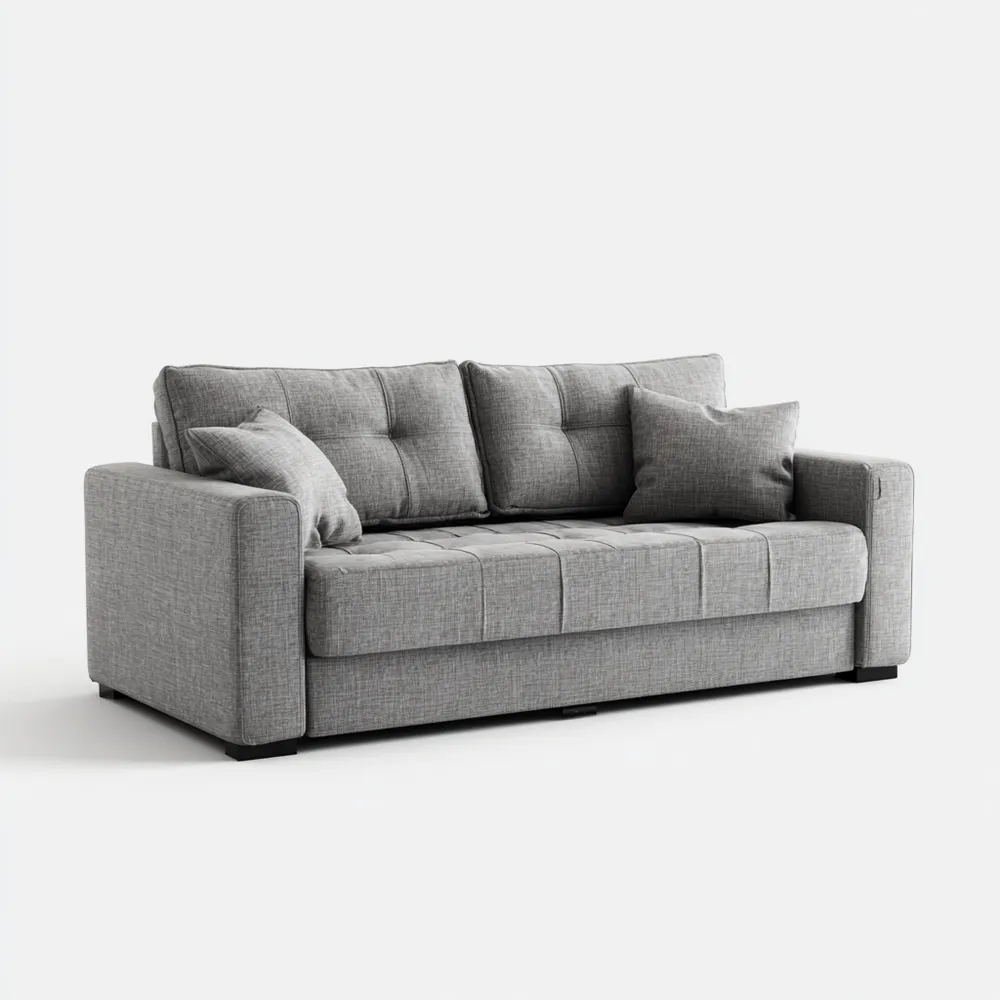 2-Sitzer-Sofa Stoff 200x90x85 cm – Hellgrau – Modernes Design-Relaxanero