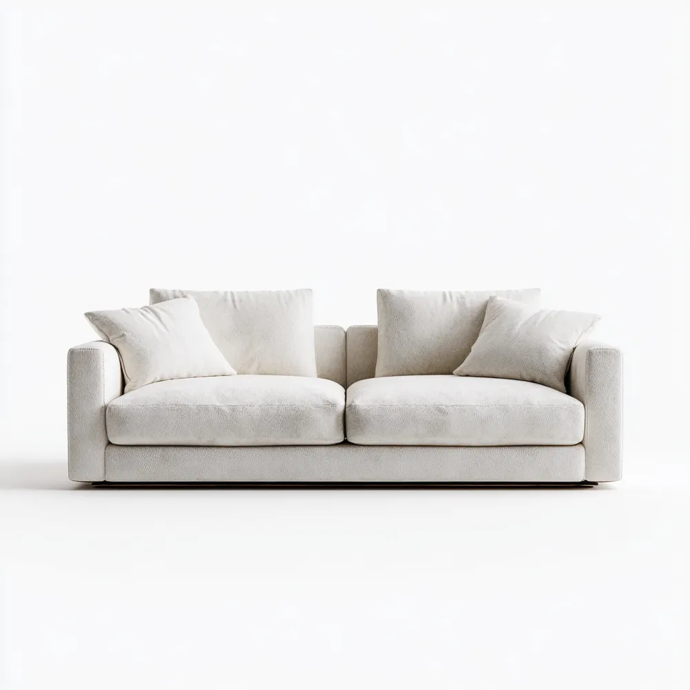 2-Sitzer-Sofa Stoffpolsterung 200x95x90 cm – Creme – Modernes Design-Relaxanero