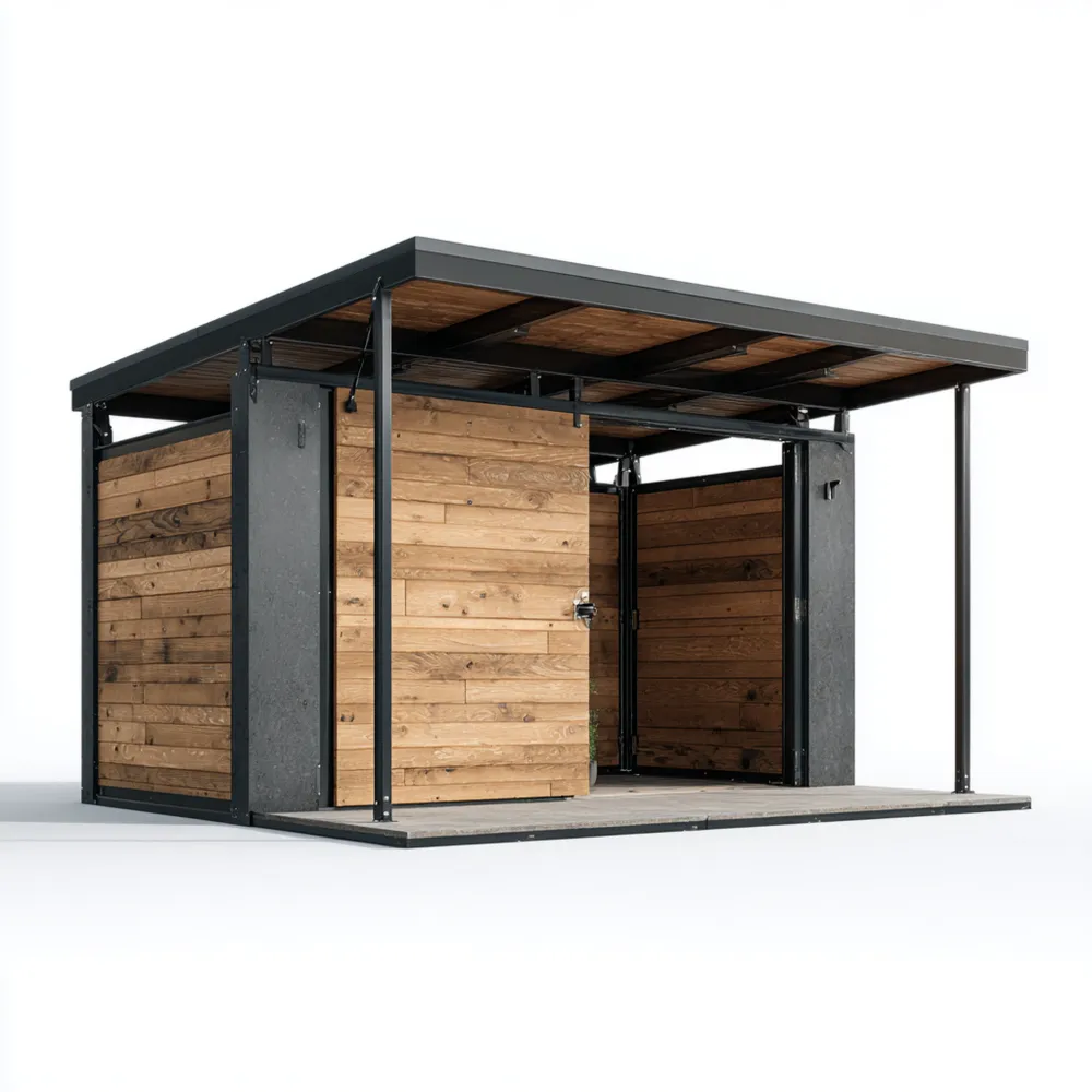 Geräteschuppen aus Holz und Metall 300x200x210 cm - Modernes Design-Relaxanero