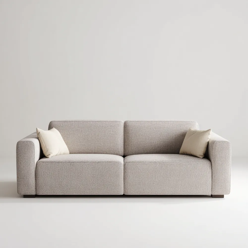 2-Sitzer-Sofa 200x100x90 cm Leinenstoff – Hellgrau – Modernes Design-Relaxanero