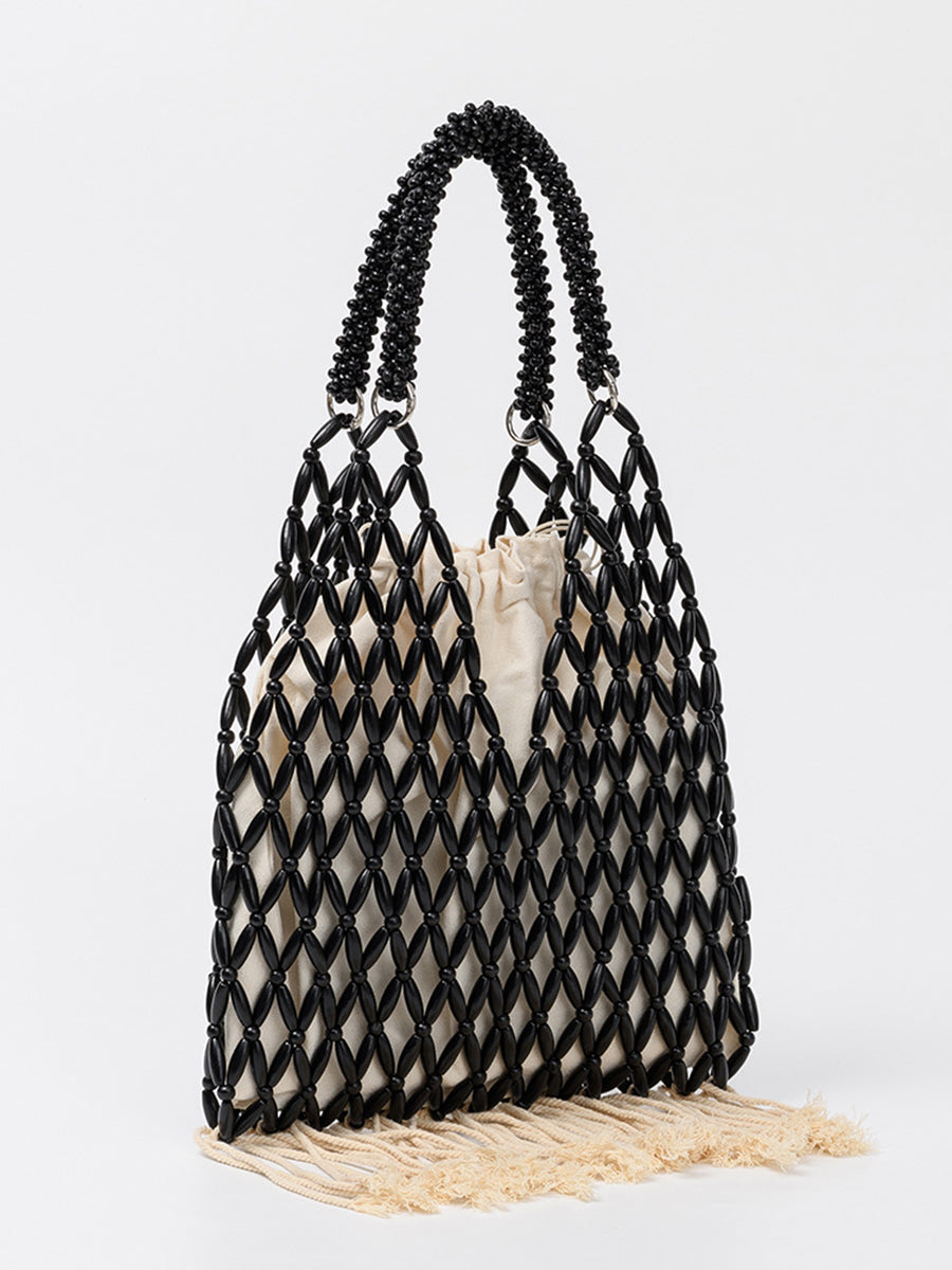 Handmade Woven Tassels Beaded Bag