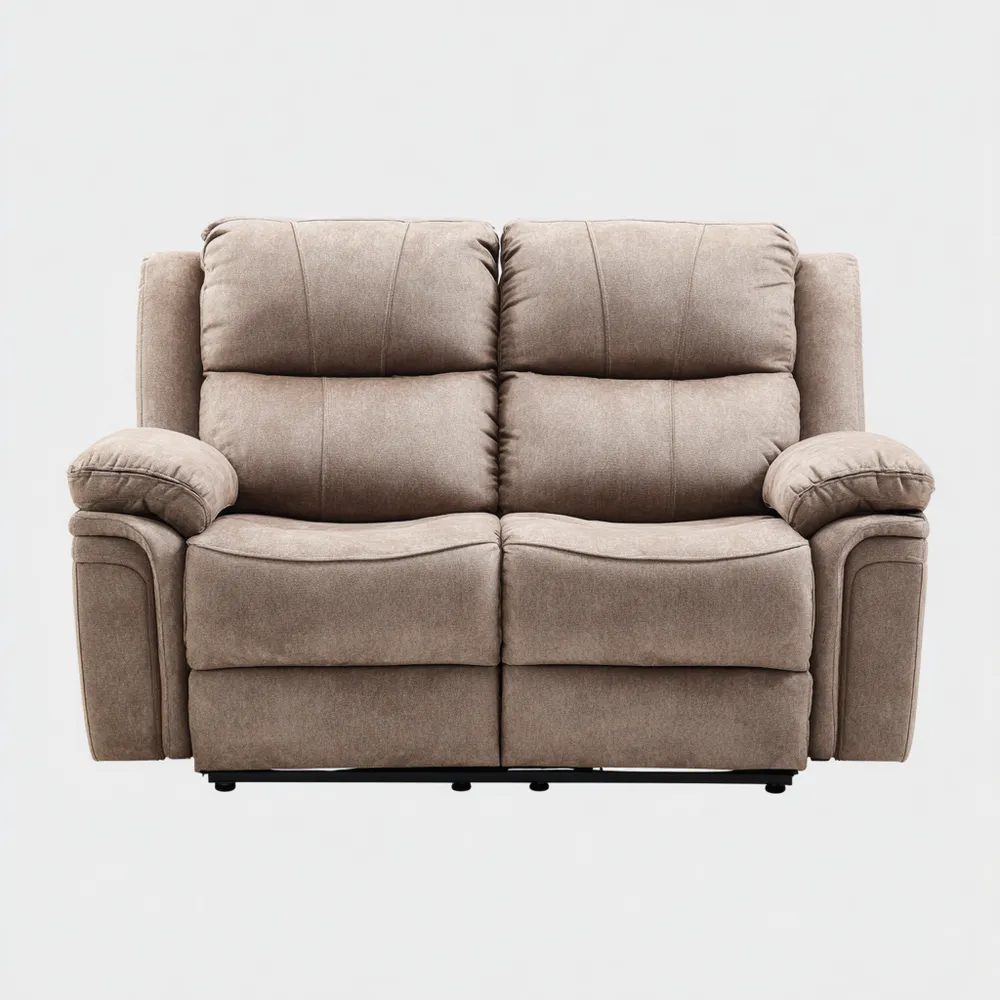 Canapé 2 places Tissu 145x90x98 cm - Beige - Confort Moderne