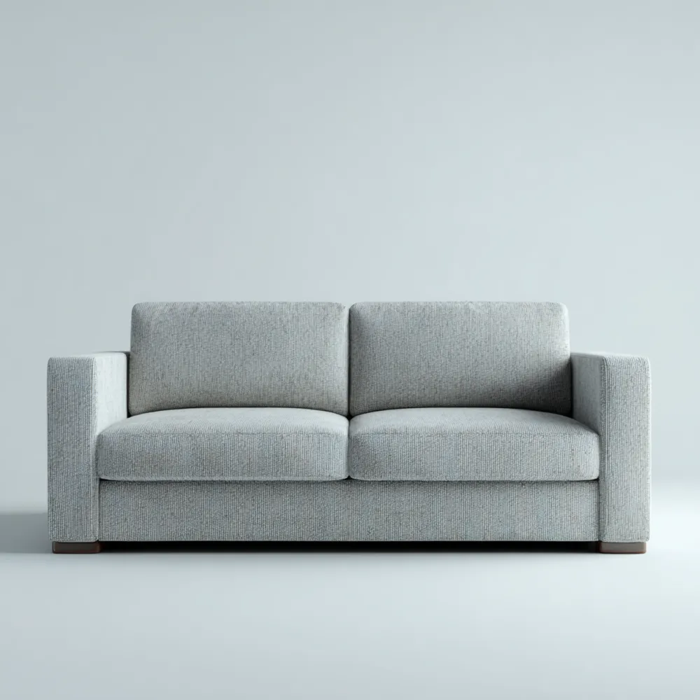 Canapé 2 places tissu 140x85x75 cm - Gris Clair - Design Contemporain