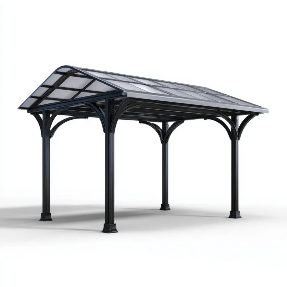 Pergola en aluminium 400x300x245 cm - Noir - Design contemporain