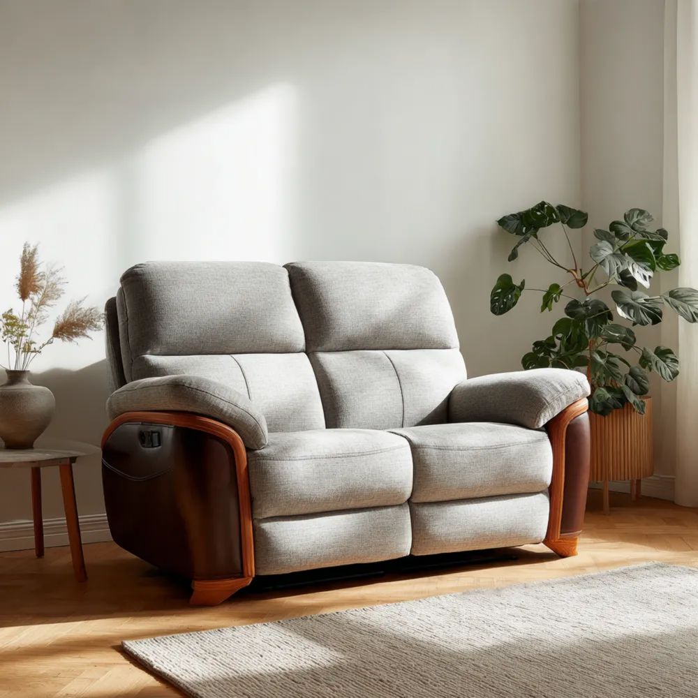 Canapé 2 places tissu 150x85x95 cm - Gris