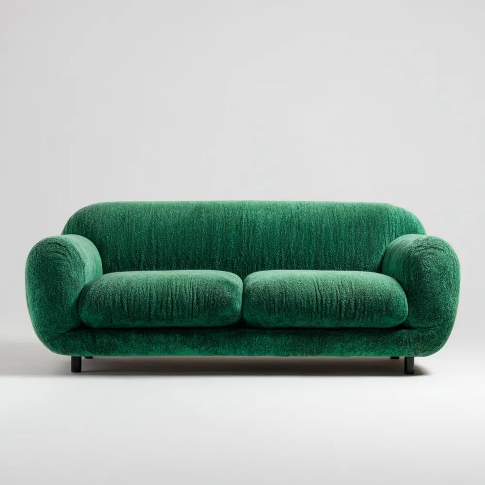 Canapé Deux Places Velours 200x95x90 cm - Vert Émeraude