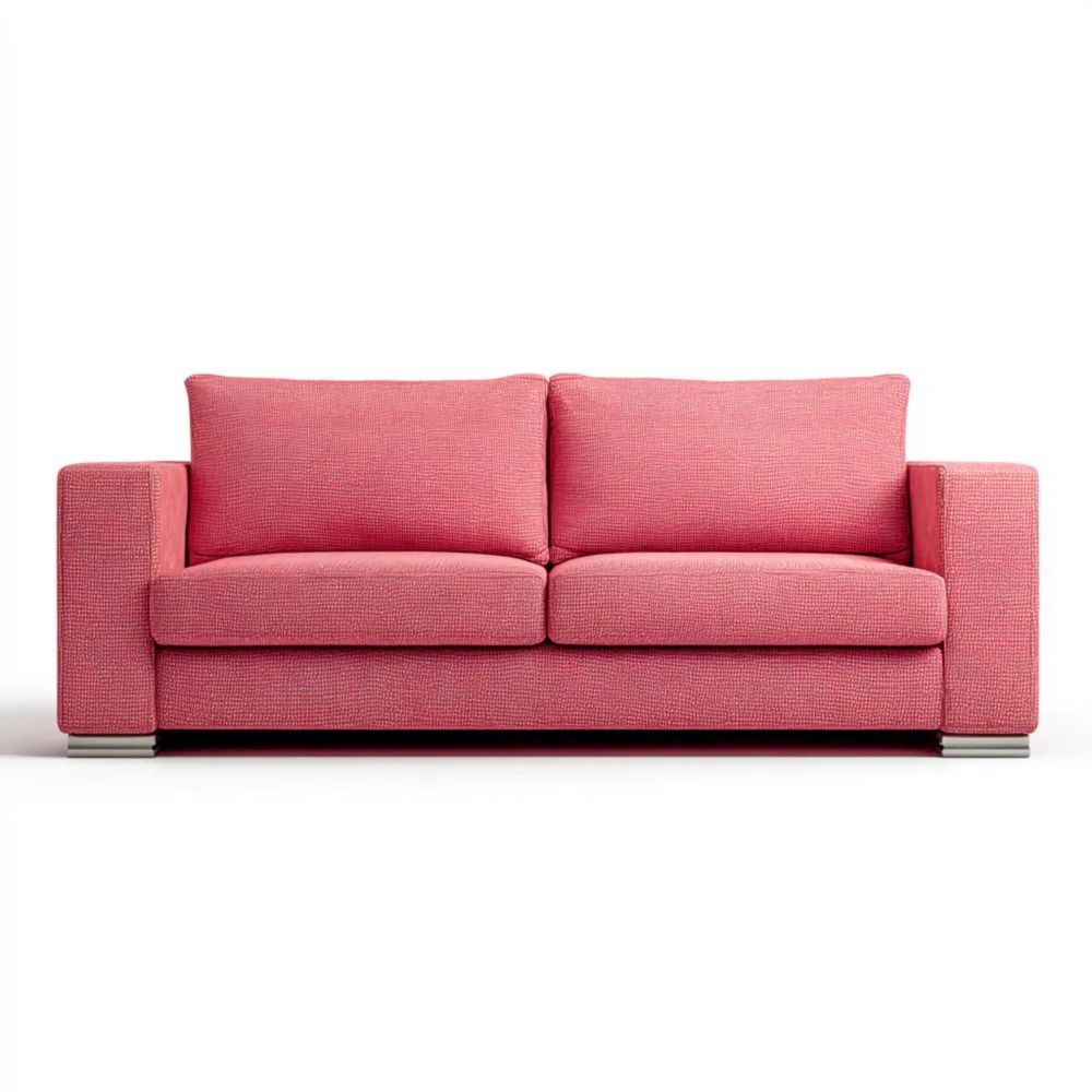 Canapé deux places 150x85x75 cm en tissu - Rose