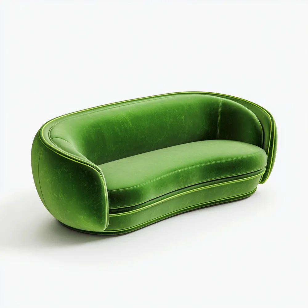 Canapé Deux Places en Cuir 150x80x75 cm - Vert - Design Contemporain