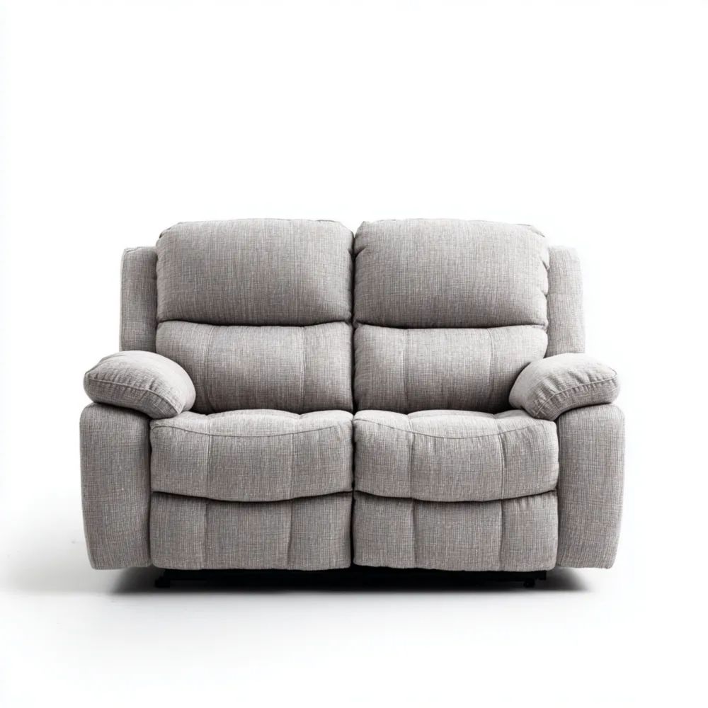 Canapé 2 places en tissu 145x90x100 cm - Gris Clair