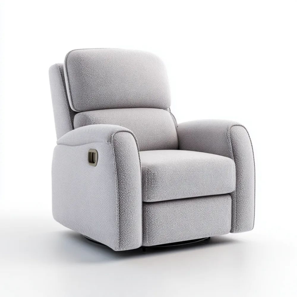 Fauteuil inclinable 85x90x100 cm en Tissu doux - Gris Clair - Confort moderne