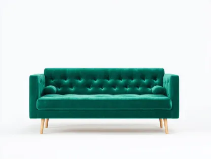 Canapé 3 places en velours 200x82x85 cm - vert foncé - style contemporain pour salon-Dengetbase