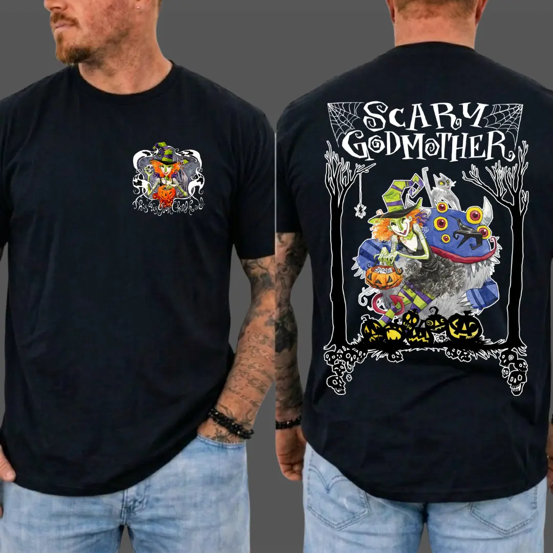 Scary Godmother Shirt, Old Movie Halloween Shirt, Movie Halloween Shirt, Halloween Shirts, Horror Shirt, Gift for Men and Women, MADE IN USA