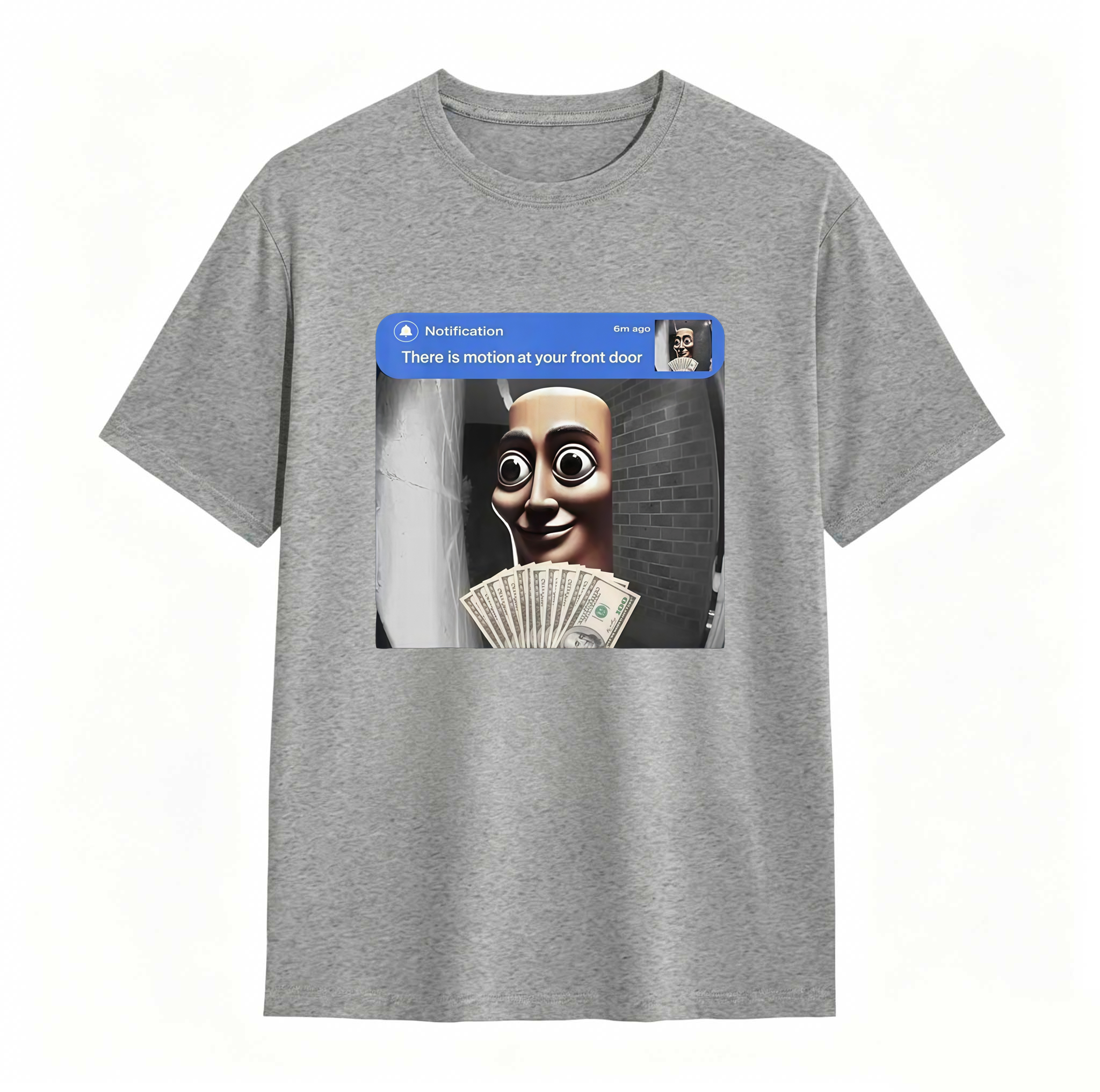  Dorawear™“There is movement at your front door” Tung Tung Tung Sahur meme cotton T-shirt