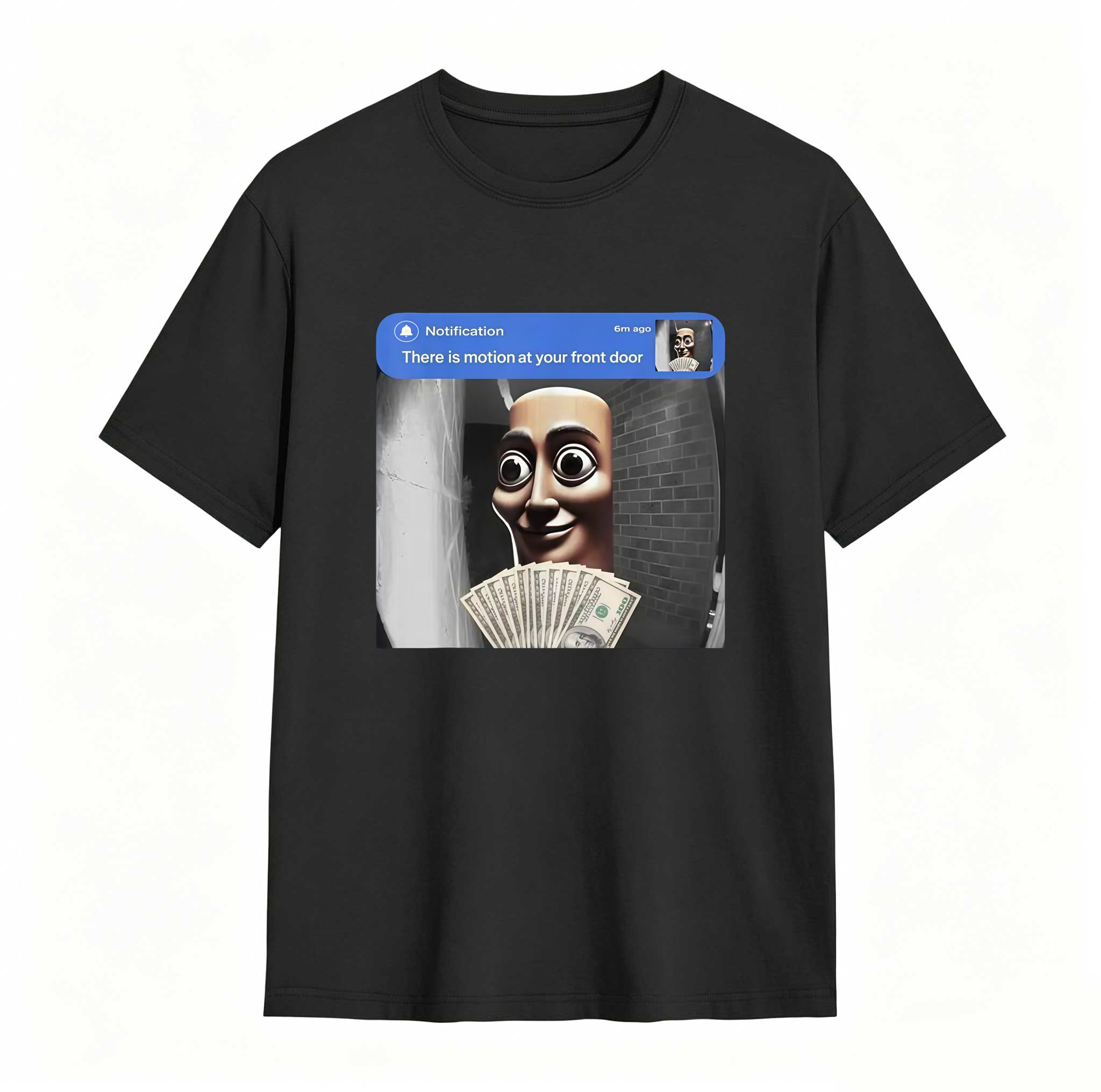  Dorawear™“There is movement at your front door” Tung Tung Tung Sahur meme cotton T-shirt