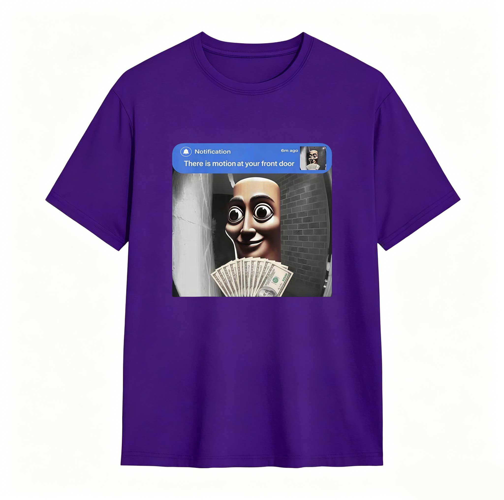  Dorawear™“There is movement at your front door” Tung Tung Tung Sahur meme cotton T-shirt
