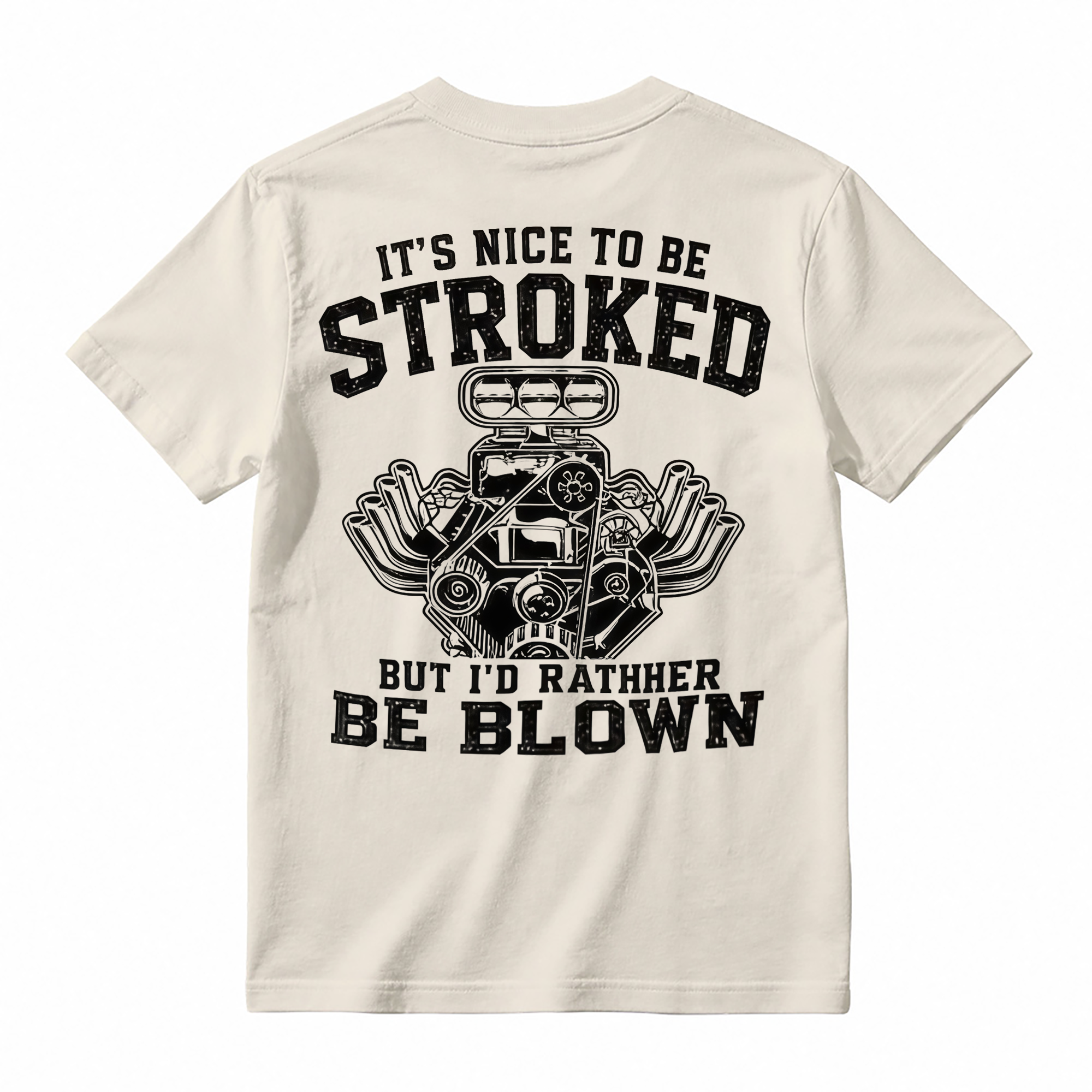 "Stroked & Blown" V8 Engine Humor T-shirt