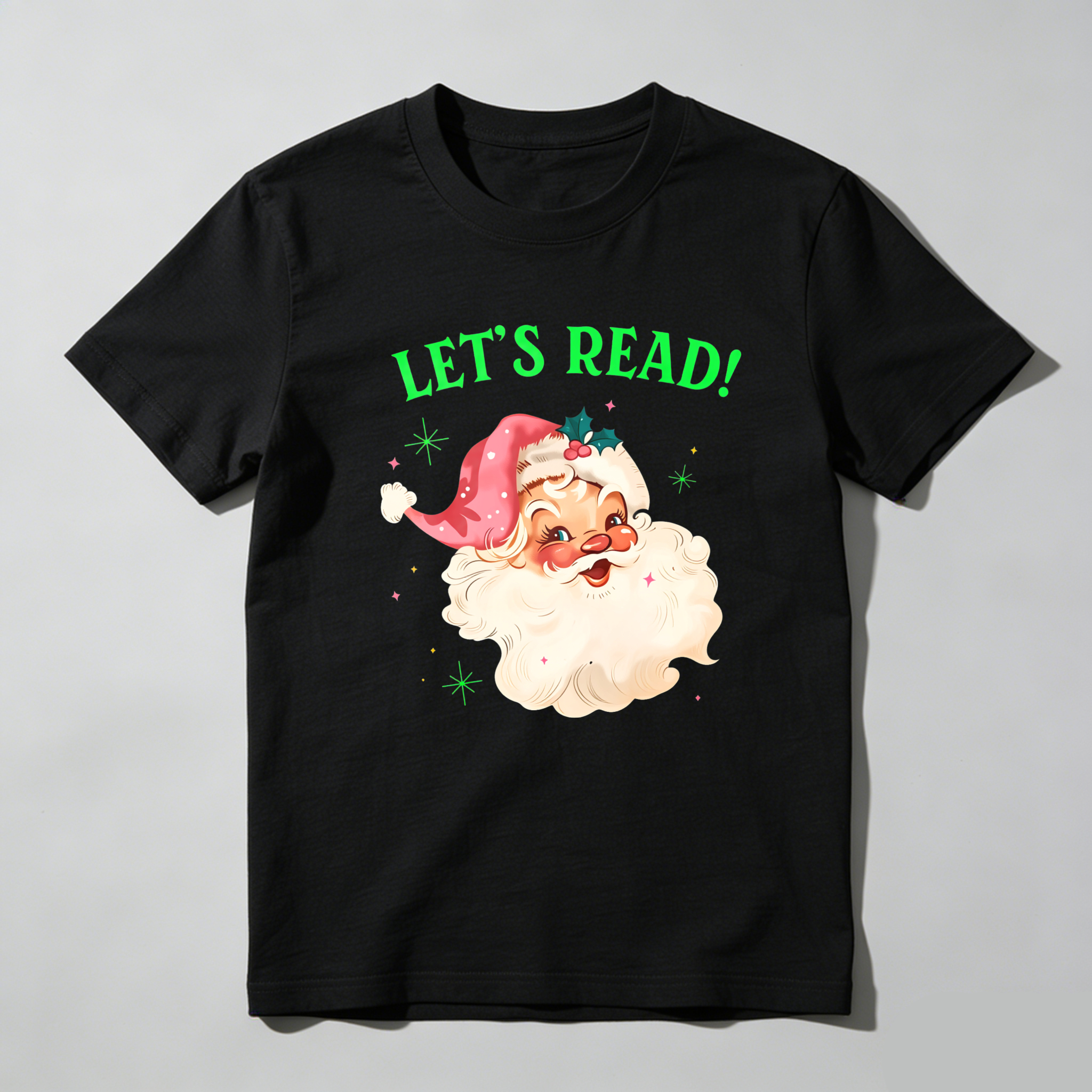 Dorawear Santa Claus With Book And Stars T Shirt