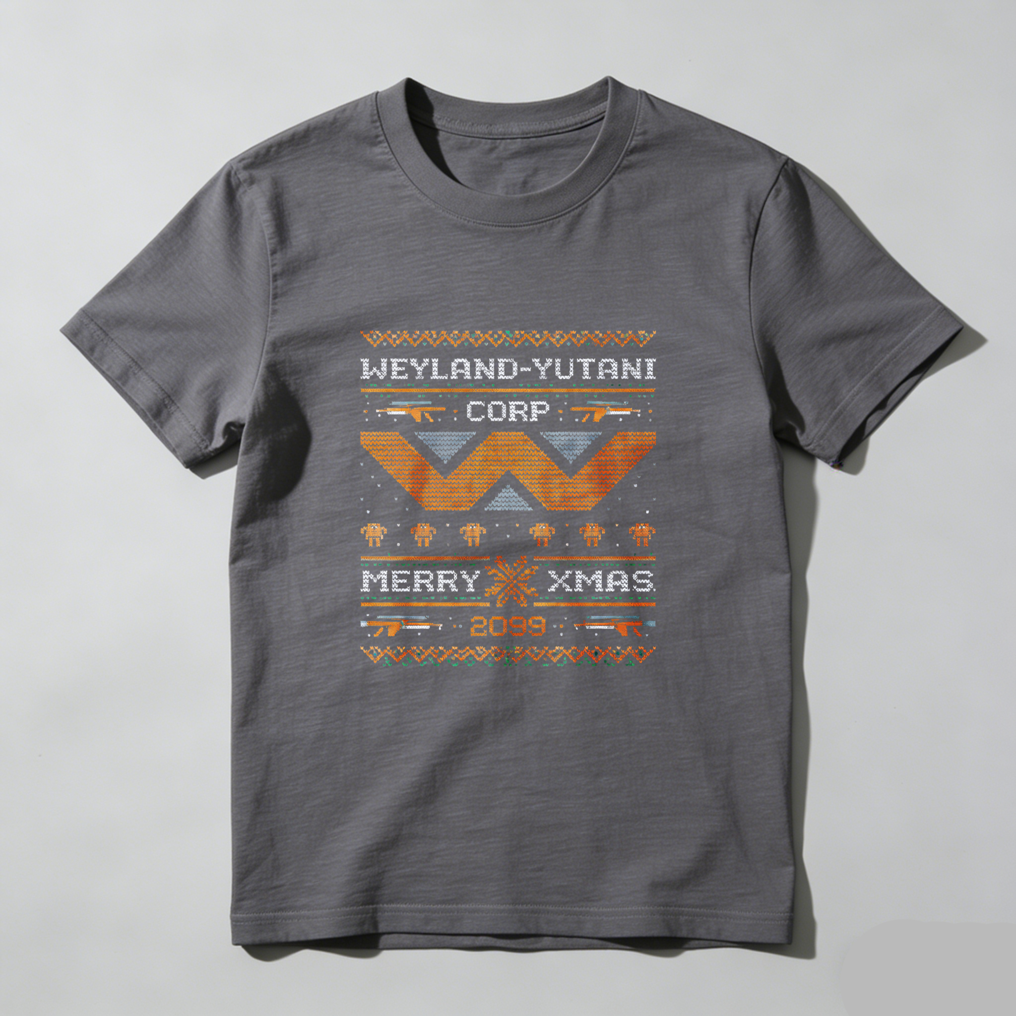 Dorawear™ Weyland Yutani Corp Merry Xmas 2099 Pure Cotton Short Sleeve T Shirt-Dorawear