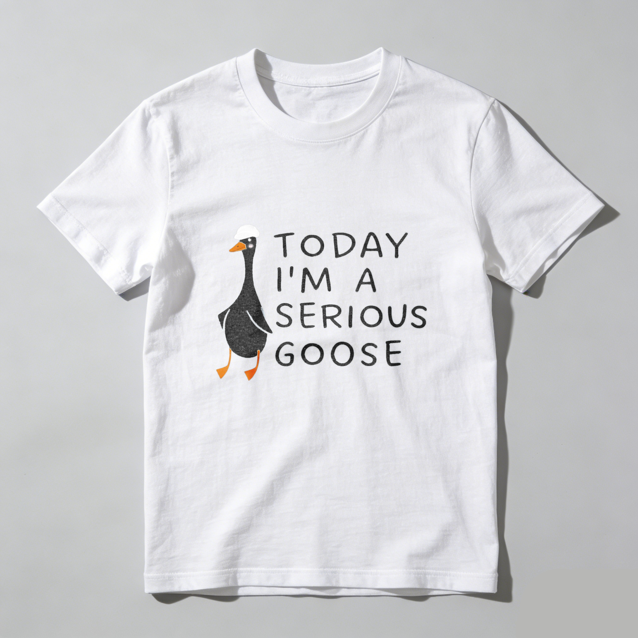Dorawear Today I'm A Serious Goose Pure Cotton Short Sleeve T Shirt