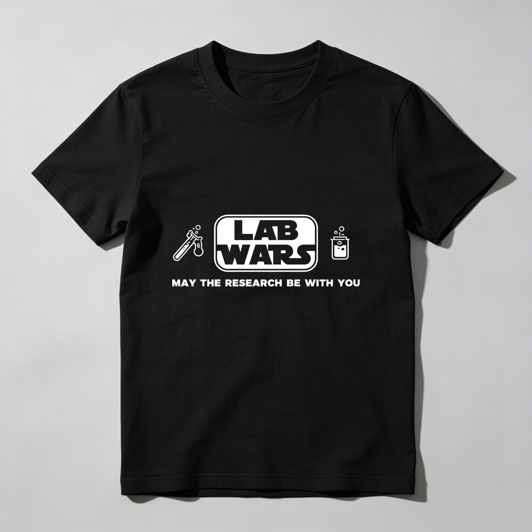 Dorawear™ Lab Wars May The Research Be With You Pure Cotton Short Sleeve T-Shirt-Dorawear