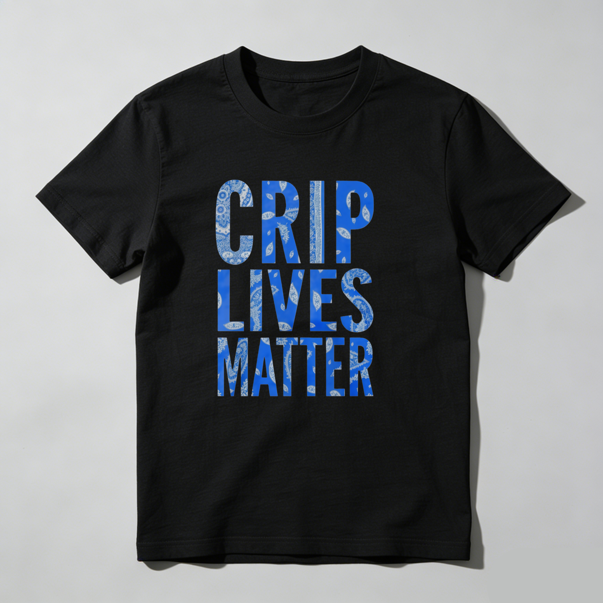 Dorawear™  Crip Lives Matter Pattern Print T Shirt