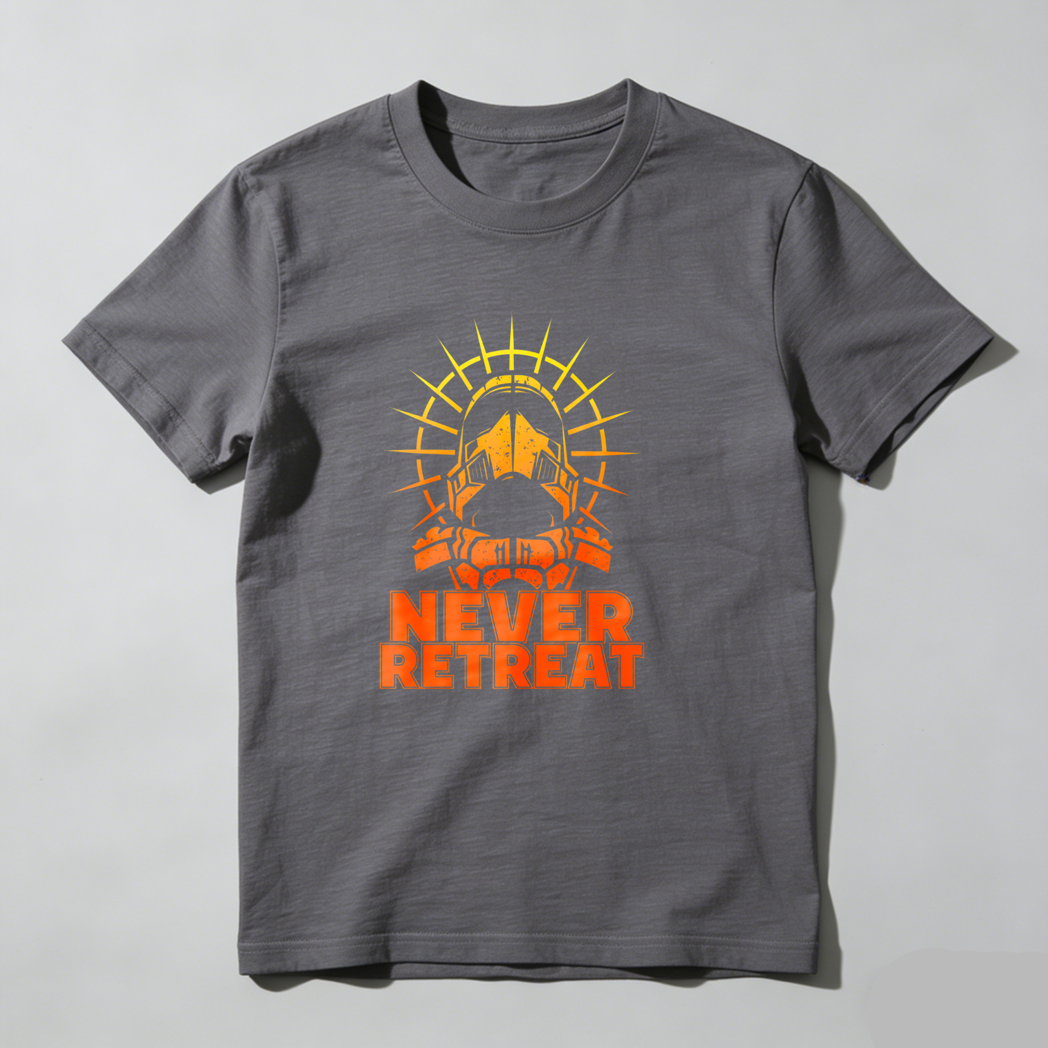 Dorawear™ Never Retreat Warrior Helmet Sunburst T Shirt
