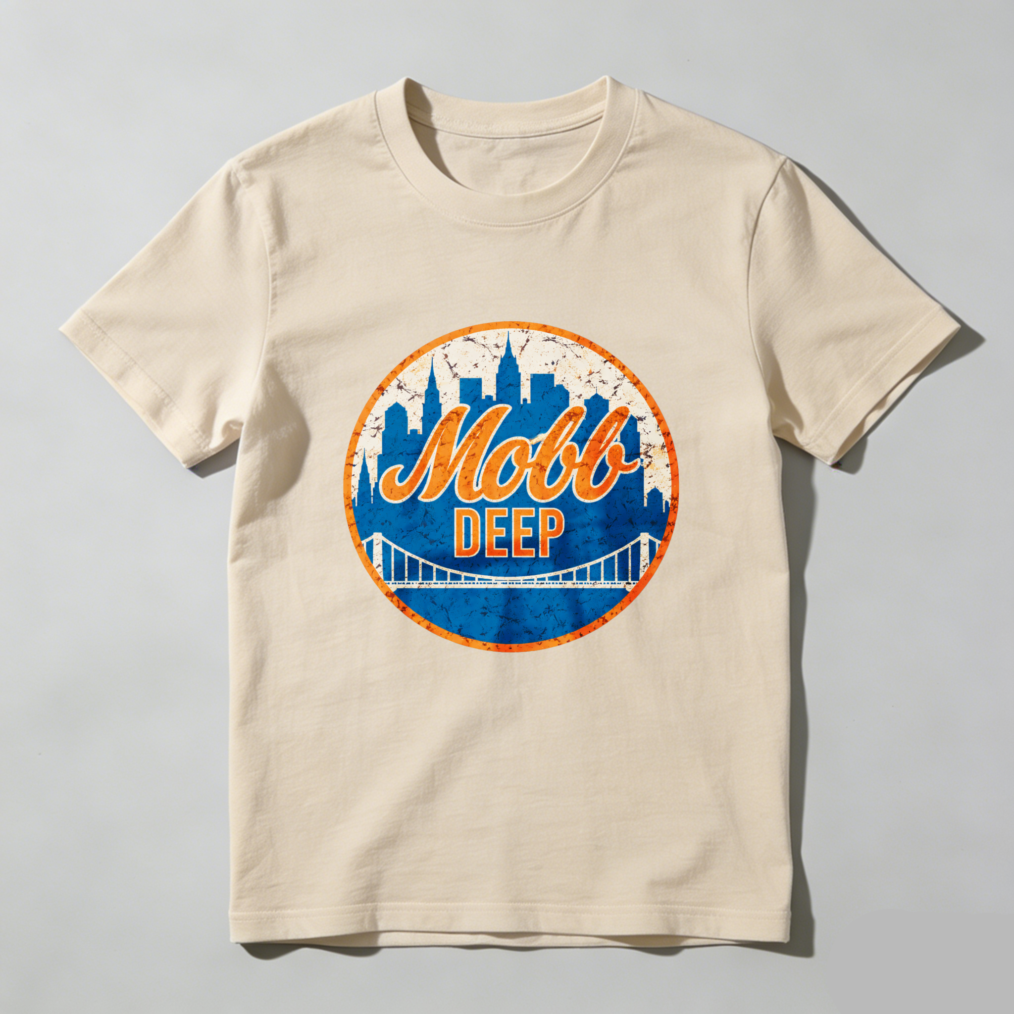 Dorawear™ Mobb Deep City Bridge Logo Pure Cotton Short Sleeve T Shirt-Dorawear