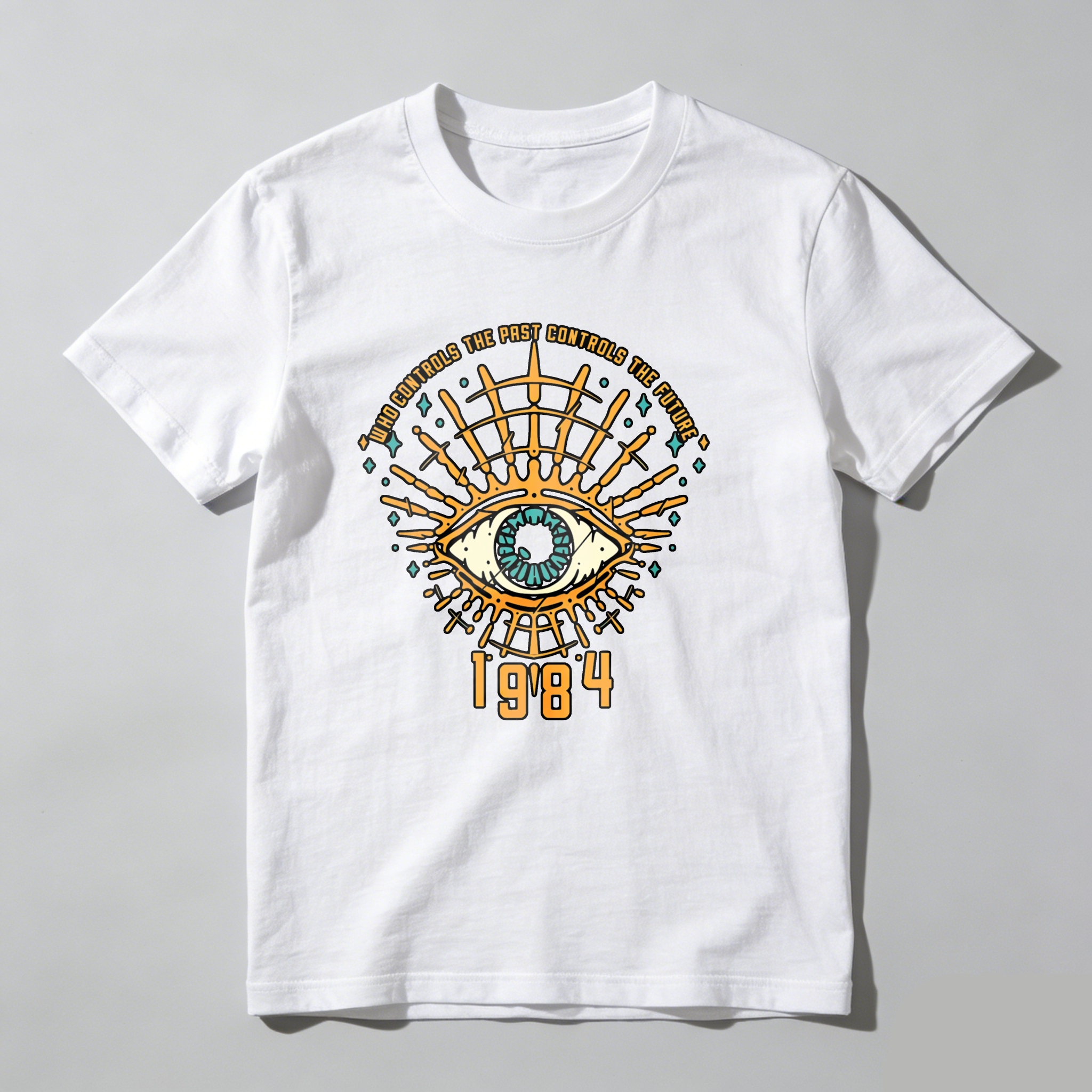 Dorawear™ Eye With Radiating Lines And Text 1984 T Shirt