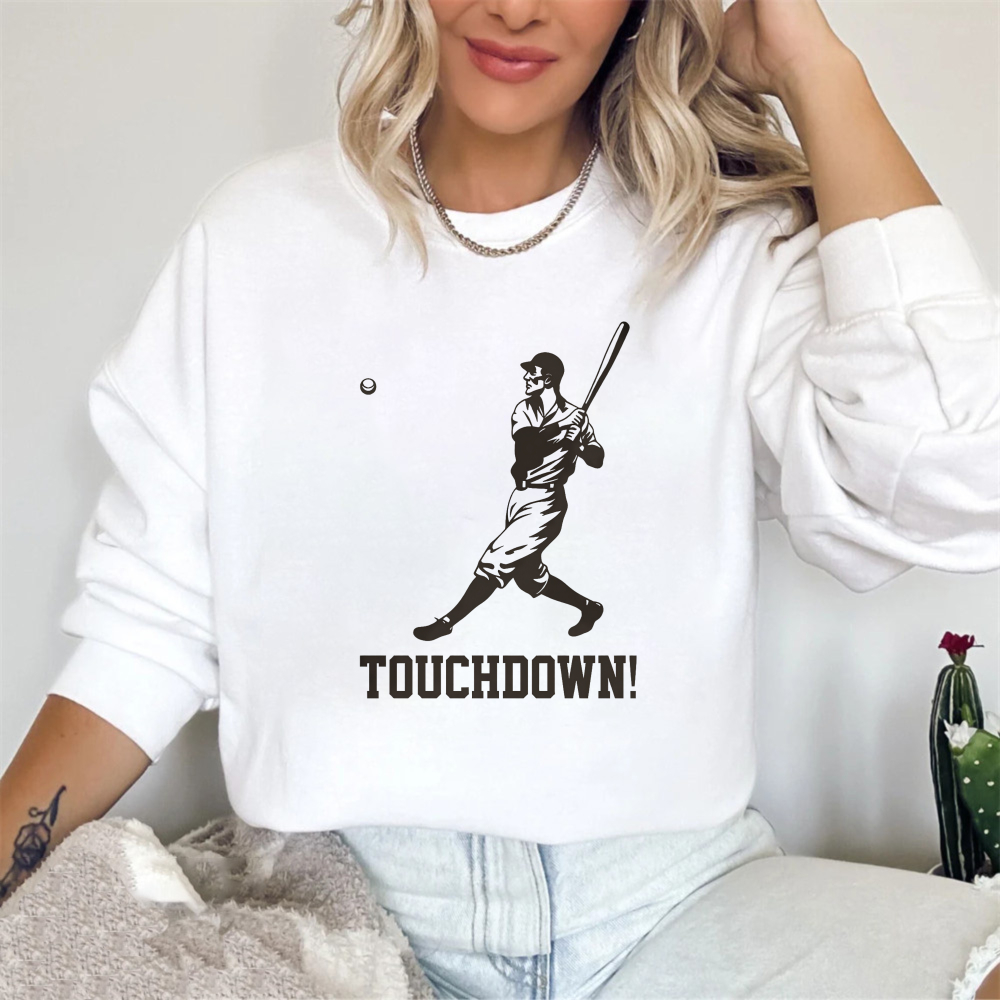 Dorawear™ Baseball Player With Bat And Ball Touchdown Unisex Classic Sweatshirt
