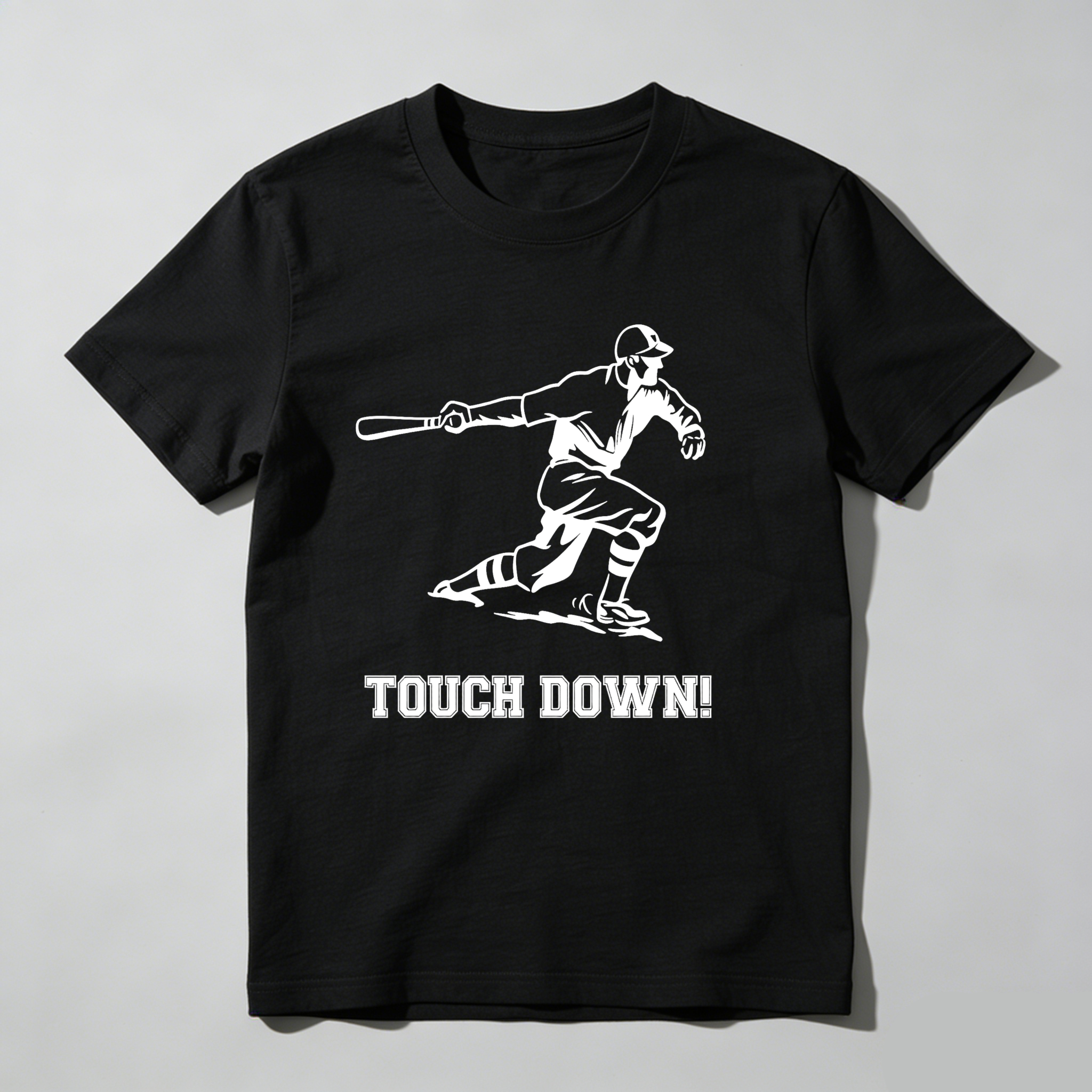Dorawear™ Baseball Player Swinging Bat Touch Down  T Shirt